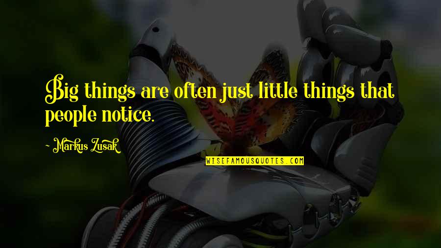 Naeem Khan Quotes By Markus Zusak: Big things are often just little things that Naeem Khan Quotes By Markus Zusak: Big things are often just little things that