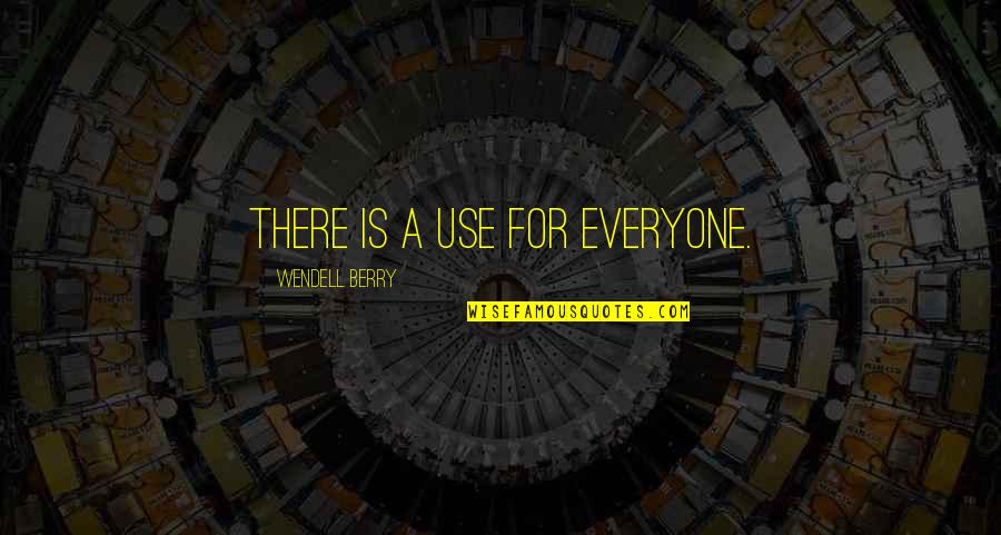 Nafasi Art Quotes By Wendell Berry: There is a use for everyone.