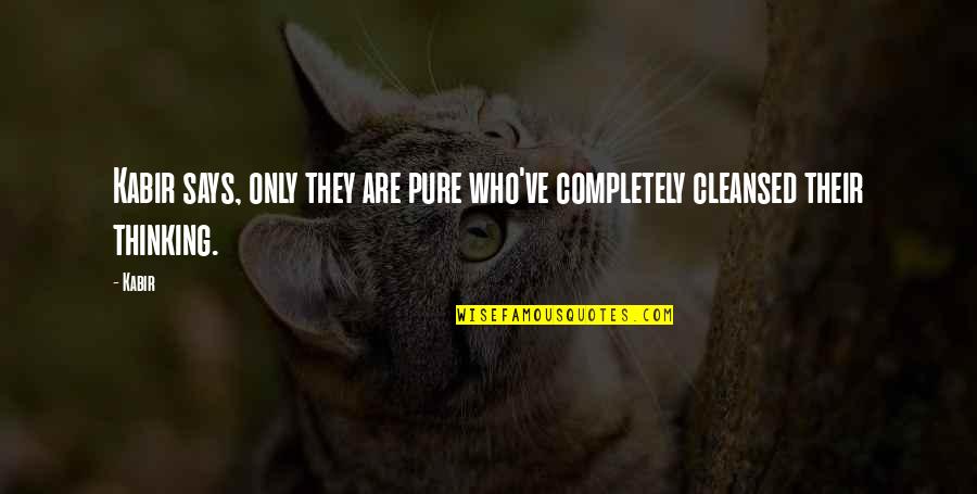Nagaraja Sharma Quotes By Kabir: Kabir says, only they are pure who've completely