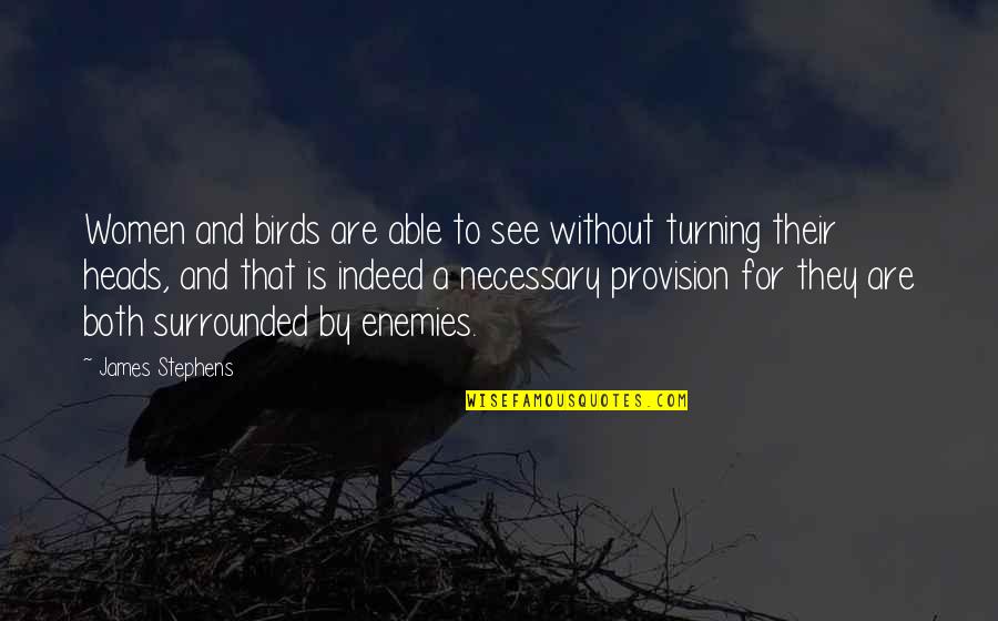Nagasako Okazu Quotes By James Stephens: Women and birds are able to see without Nagasako Okazu Quotes By James Stephens: Women and birds are able to see without