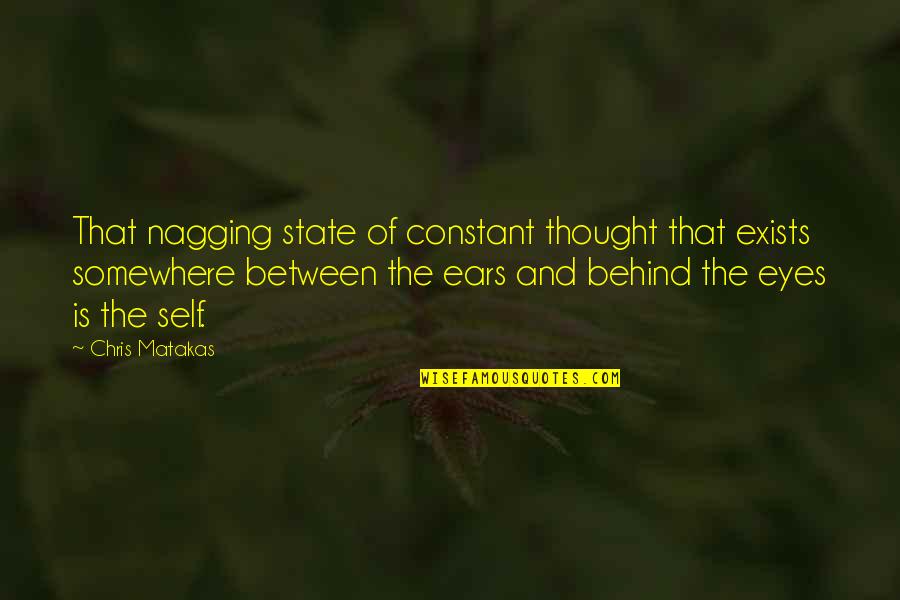 Nagging Quotes By Chris Matakas: That nagging state of constant thought that exists