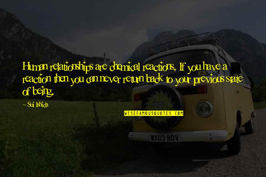 Nagin 1 Quotes By Sui Ishida: Human relationships are chemical reactions. If you have