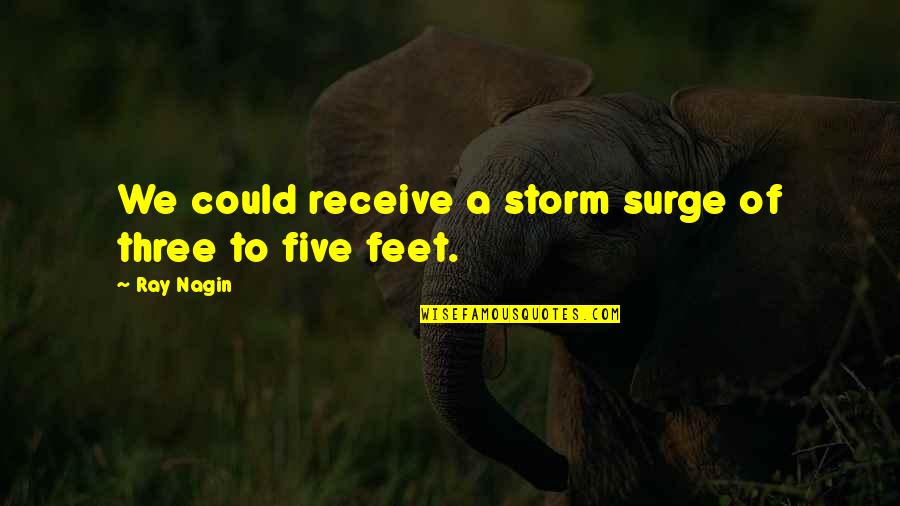 Nagin Quotes By Ray Nagin: We could receive a storm surge of three