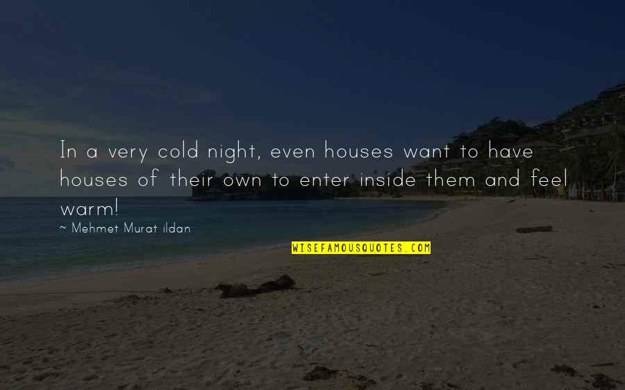 Nagmahal Nasaktan Quotes By Mehmet Murat Ildan: In a very cold night, even houses want