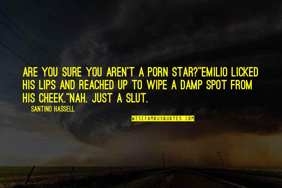 Nah Quotes By Santino Hassell: Are you sure you aren't a porn star?"Emilio Nah Quotes By Santino Hassell: Are you sure you aren't a porn star?"Emilio
