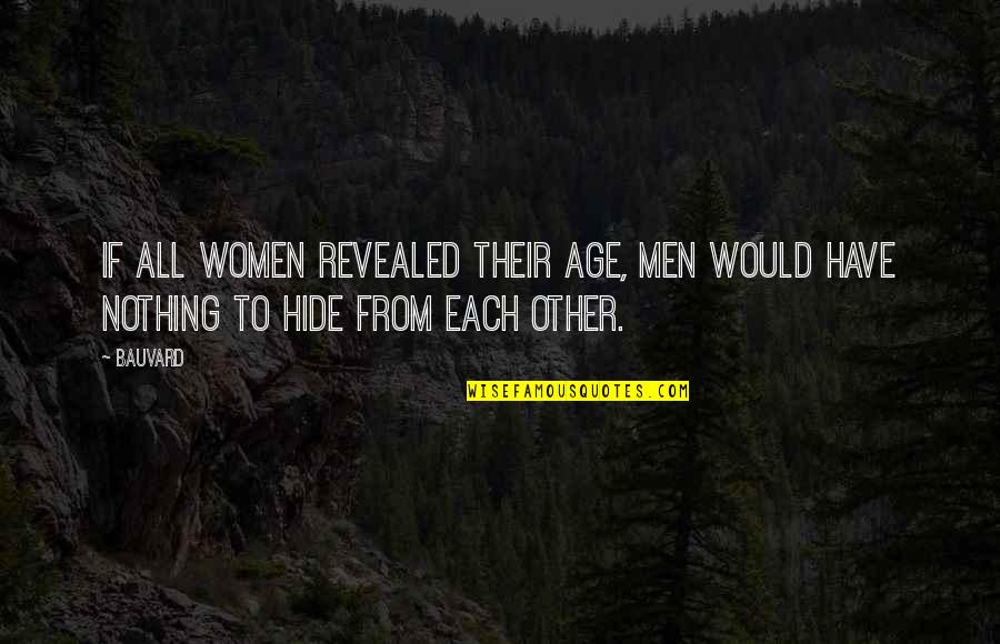 Nahadoth's Quotes By Bauvard: If all women revealed their age, men would