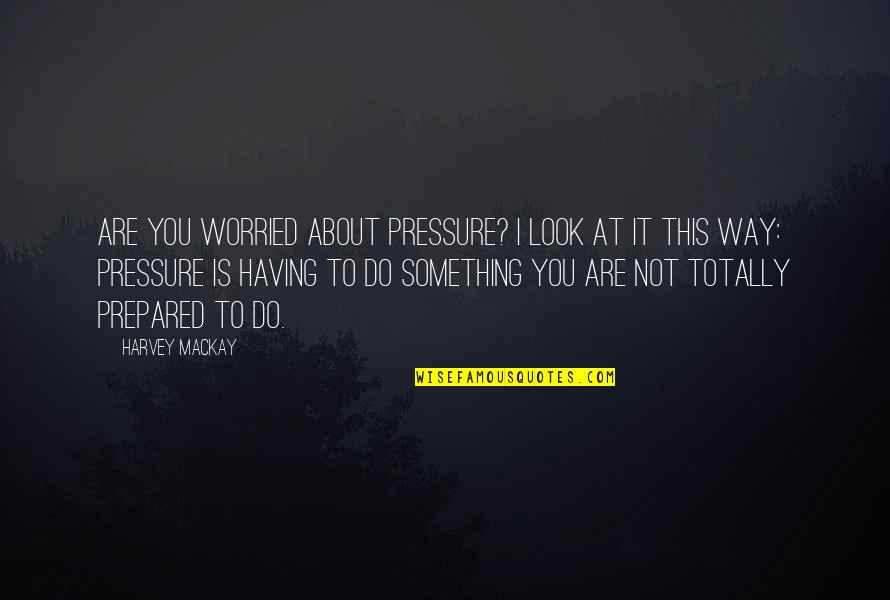 Nahrani Nas Quotes By Harvey MacKay: Are you worried about pressure? I look at