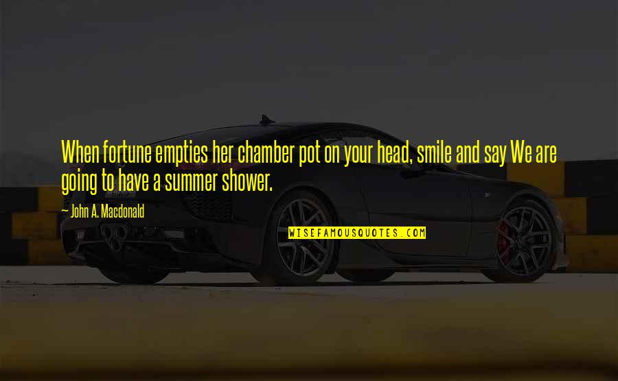 Nahrani Souboru Quotes By John A. Macdonald: When fortune empties her chamber pot on your Nahrani Souboru Quotes By John A. Macdonald: When fortune empties her chamber pot on your