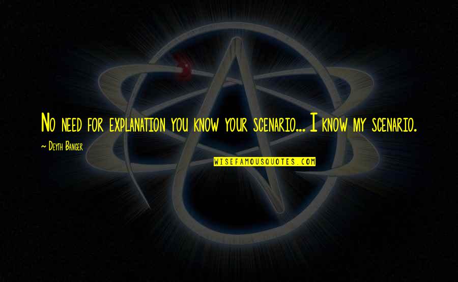Nahrung Wespen Quotes By Deyth Banger: No need for explanation you know your scenario...