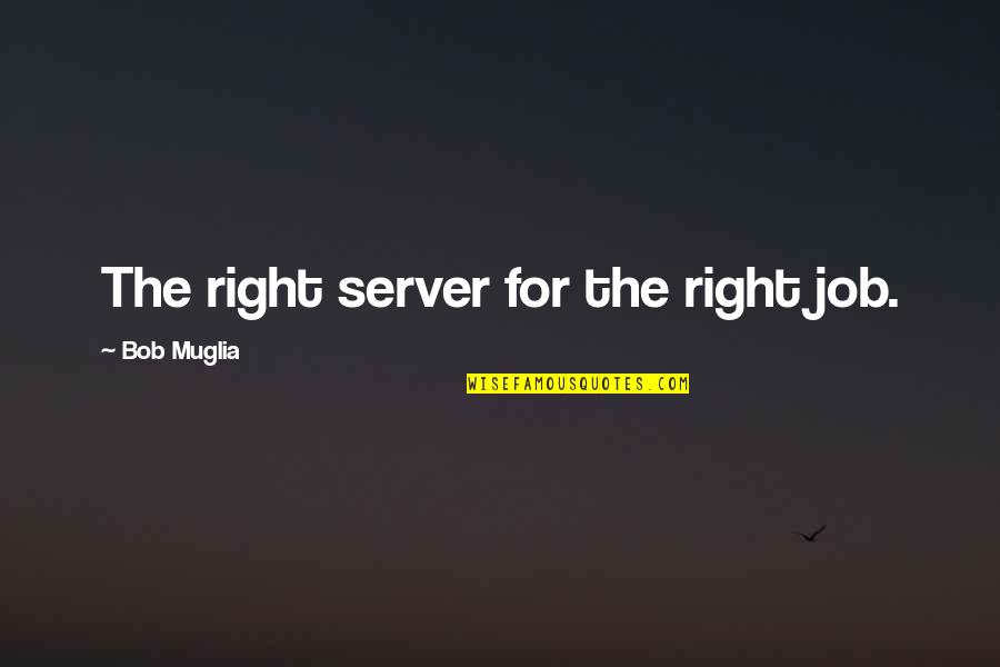 Nahrungspyramide Quotes By Bob Muglia: The right server for the right job. Nahrungspyramide Quotes By Bob Muglia: The right server for the right job.