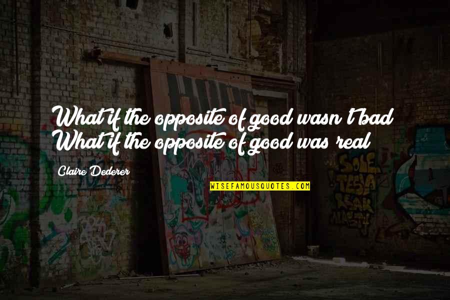 Naiad's Quotes By Claire Dederer: What if the opposite of good wasn't bad?