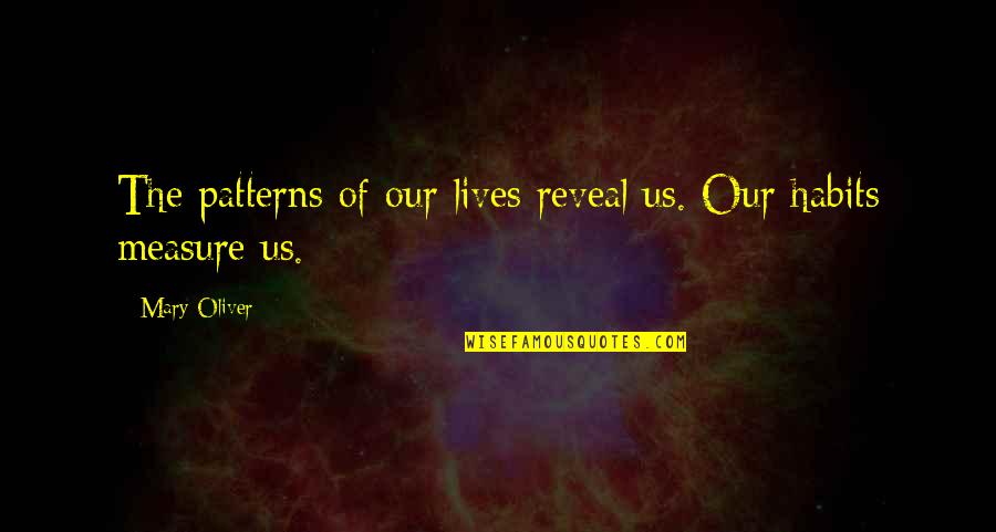 Naidanaki Quotes By Mary Oliver: The patterns of our lives reveal us. Our