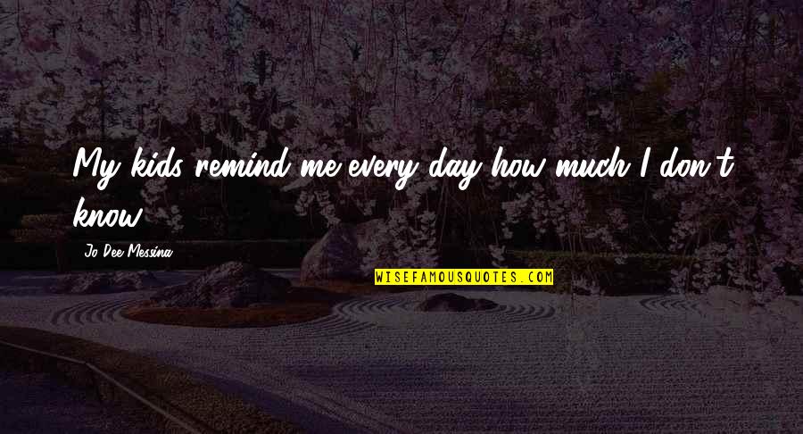 Nailed And Bailed Quotes By Jo Dee Messina: My kids remind me every day how much Nailed And Bailed Quotes By Jo Dee Messina: My kids remind me every day how much