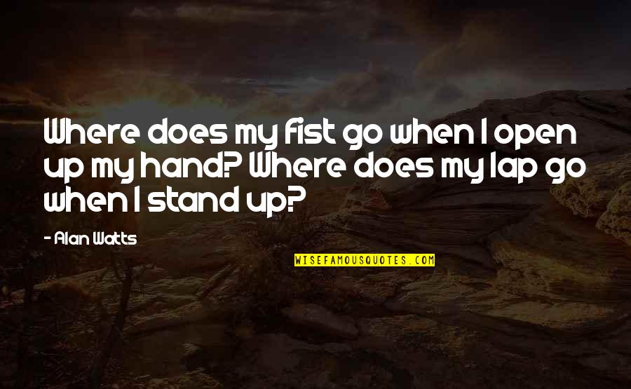 Naitik Shiksha Quotes By Alan Watts: Where does my fist go when I open