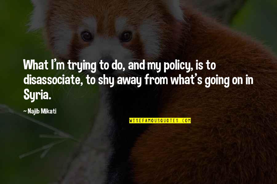 Najib Quotes By Najib Mikati: What I'm trying to do, and my policy, Najib Quotes By Najib Mikati: What I'm trying to do, and my policy,