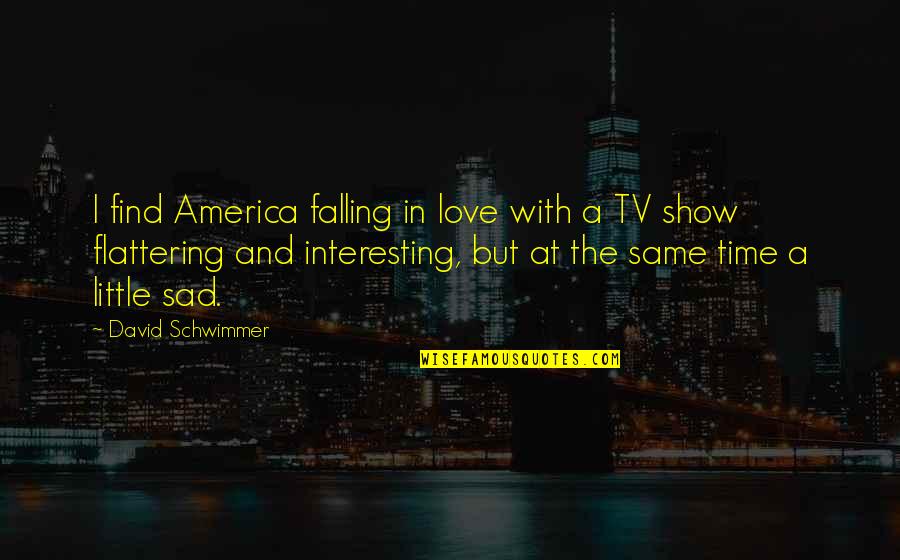 Nakeisha Williams Quotes By David Schwimmer: I find America falling in love with a Nakeisha Williams Quotes By David Schwimmer: I find America falling in love with a