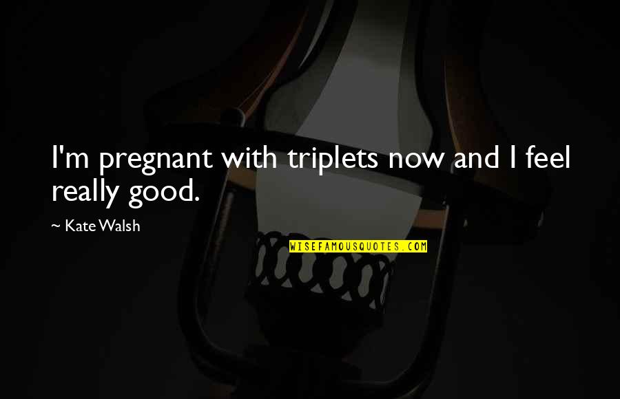 Nakshatra Telugu Quotes By Kate Walsh: I'm pregnant with triplets now and I feel