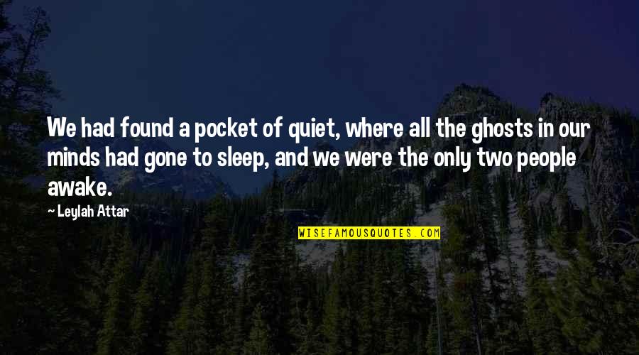 Namal Novel Quotes By Leylah Attar: We had found a pocket of quiet, where