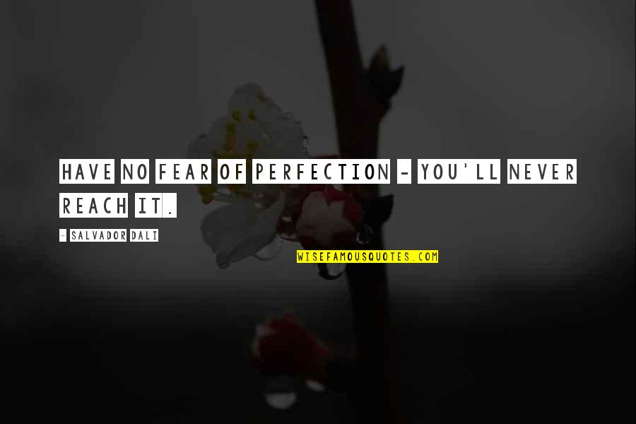 Namarie Lyrics Quotes By Salvador Dali: Have no fear of perfection - you'll never