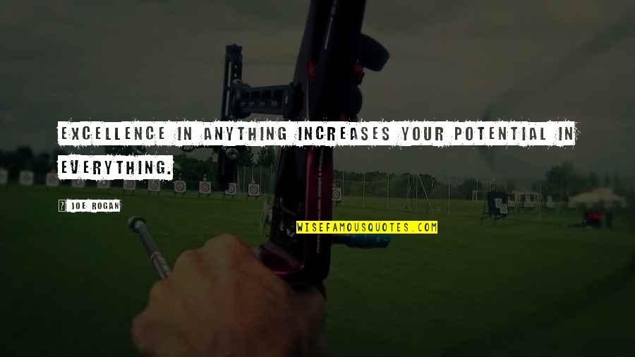 Namco X Capcom Quotes By Joe Rogan: Excellence in anything increases your potential in everything.
