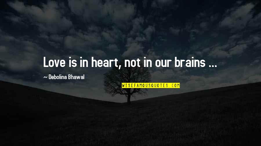 Name Angelica Quotes By Debolina Bhawal: Love is in heart, not in our brains Name Angelica Quotes By Debolina Bhawal: Love is in heart, not in our brains
