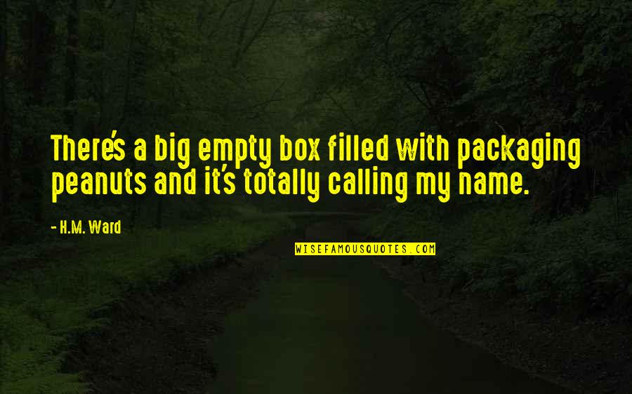 Name Calling Quotes By H.M. Ward: There's a big empty box filled with packaging