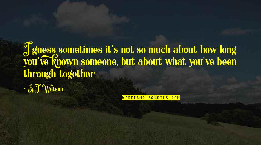 Namelessness Quotes By S.J. Watson: I guess sometimes it's not so much about