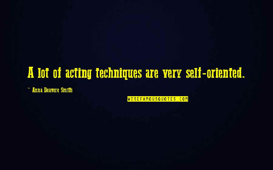 Namkung Black Quotes By Anna Deavere Smith: A lot of acting techniques are very self-oriented.