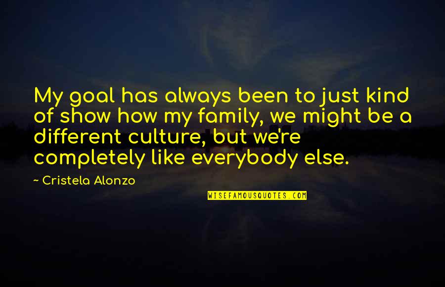 Nancut Quotes By Cristela Alonzo: My goal has always been to just kind Nancut Quotes By Cristela Alonzo: My goal has always been to just kind