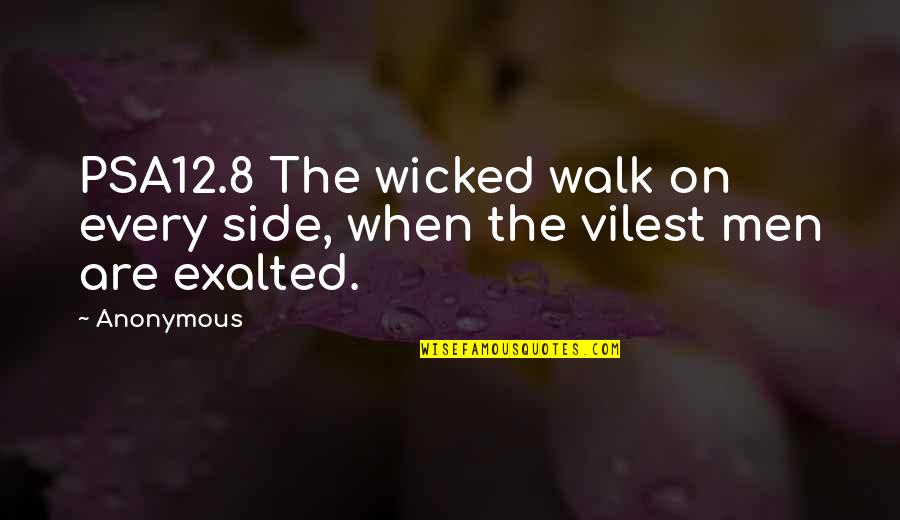 Nandigram Quotes By Anonymous: PSA12.8 The wicked walk on every side, when