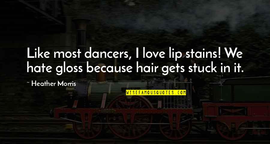 Nandita Gupta Quotes By Heather Morris: Like most dancers, I love lip stains! We