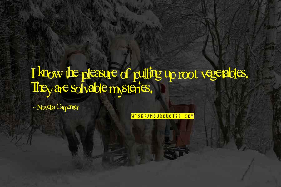 Nanyamka Beauty Quotes By Novella Carpenter: I know the pleasure of pulling up root