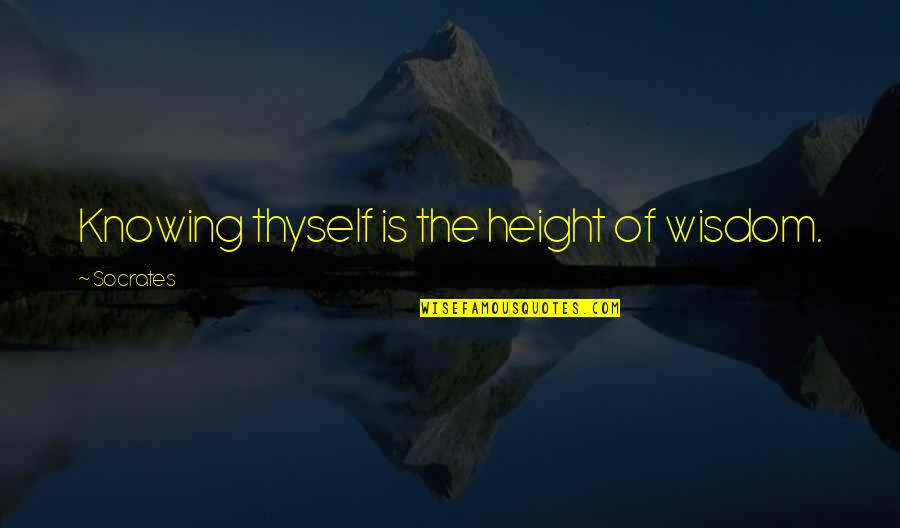 Naomi Nagata Quotes By Socrates: Knowing thyself is the height of wisdom.