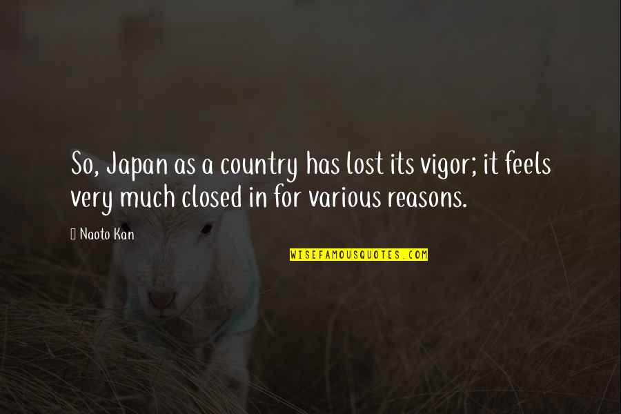 Naoto Kan Quotes By Naoto Kan: So, Japan as a country has lost its