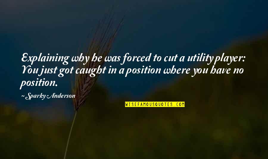 Napoleonism Quotes By Sparky Anderson: Explaining why he was forced to cut a