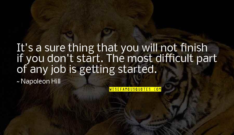 Napoleon's Quotes By Napoleon Hill: It's a sure thing that you will not