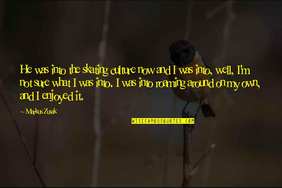 Napredovanje Quotes By Markus Zusak: He was into the skating culture now and Napredovanje Quotes By Markus Zusak: He was into the skating culture now and