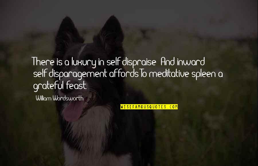 Narcisista Encubierto Quotes By William Wordsworth: There is a luxury in self-dispraise; And inward