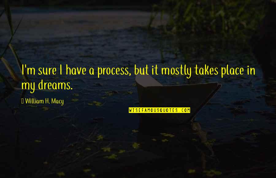 Narcissist Funny Quotes By William H. Macy: I'm sure I have a process, but it Narcissist Funny Quotes By William H. Macy: I'm sure I have a process, but it