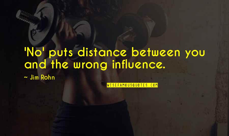 Nardozzi Pizza Quotes By Jim Rohn: 'No' puts distance between you and the wrong