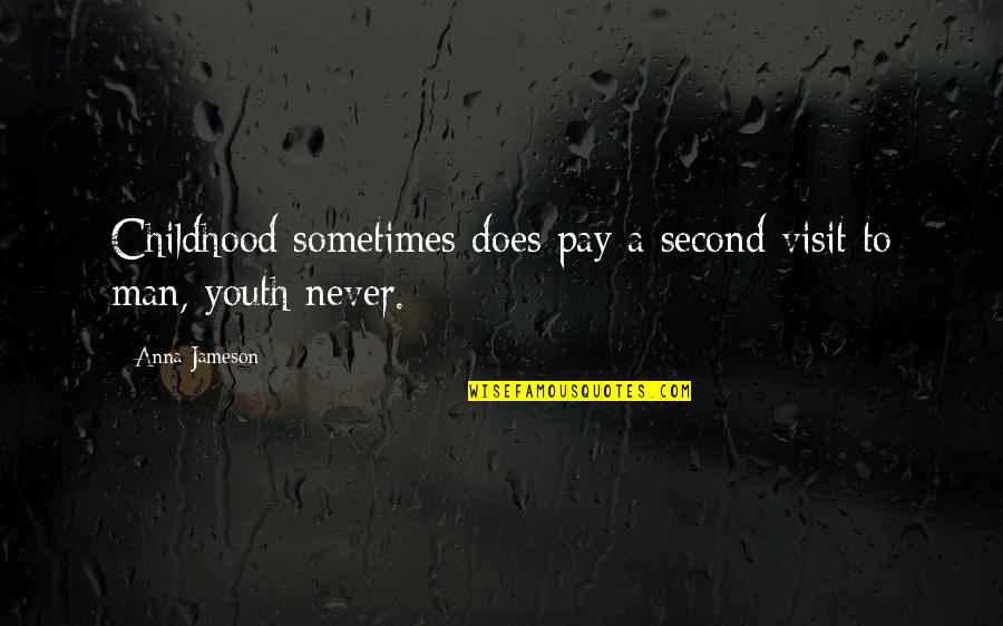 Narmers Palette Quotes By Anna Jameson: Childhood sometimes does pay a second visit to