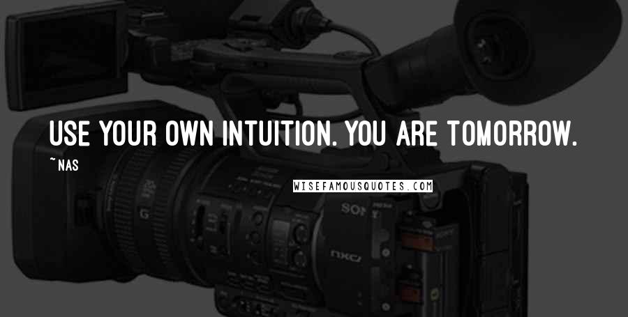Nas quotes: Use your own intuition. You are tomorrow.
