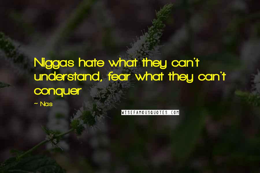 Nas quotes: Niggas hate what they can't understand, fear what they can't conquer