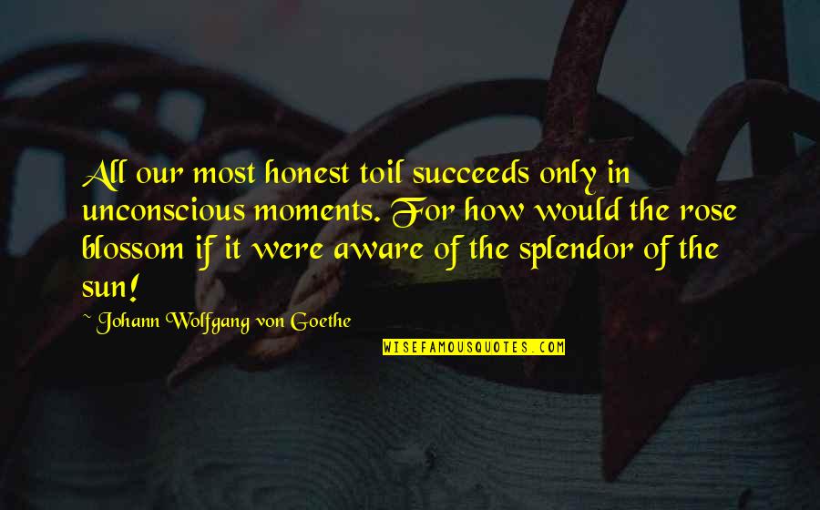 Nasa Launch Quotes By Johann Wolfgang Von Goethe: All our most honest toil succeeds only in