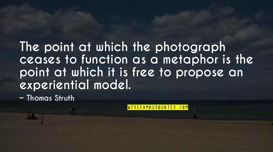 Nashira Rhodesian Quotes By Thomas Struth: The point at which the photograph ceases to Nashira Rhodesian Quotes By Thomas Struth: The point at which the photograph ceases to