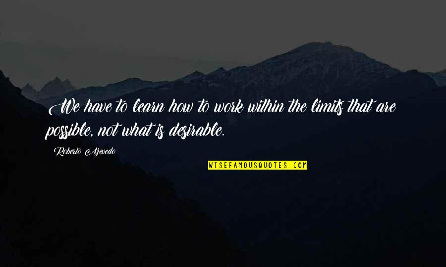 Natalie Dashkov Quotes By Roberto Azevedo: We have to learn how to work within Natalie Dashkov Quotes By Roberto Azevedo: We have to learn how to work within