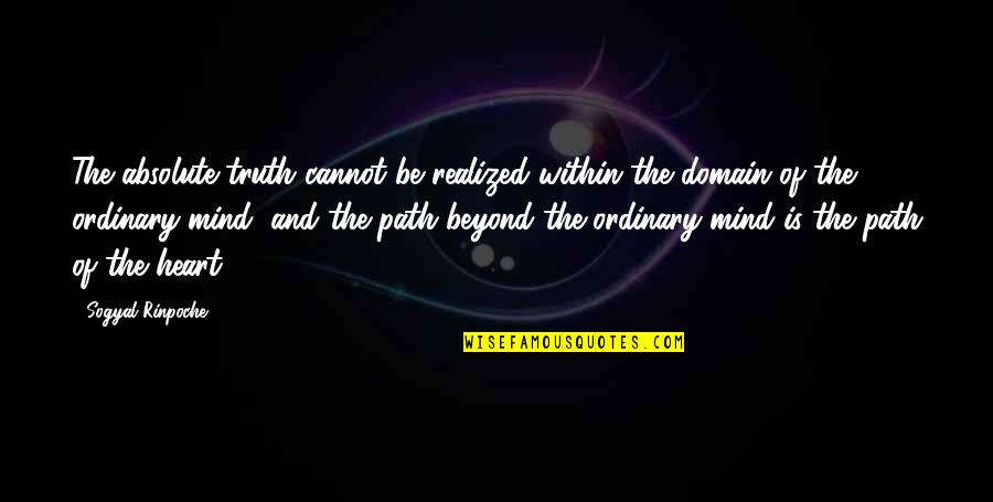 Nataliia Shevchenko Quotes By Sogyal Rinpoche: The absolute truth cannot be realized within the Nataliia Shevchenko Quotes By Sogyal Rinpoche: The absolute truth cannot be realized within the