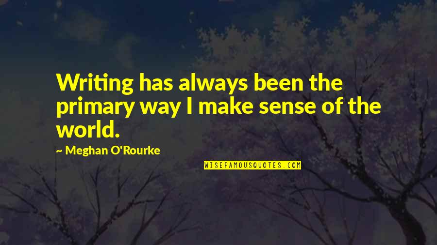 Nate Robinson Quotes By Meghan O'Rourke: Writing has always been the primary way I Nate Robinson Quotes By Meghan O'Rourke: Writing has always been the primary way I