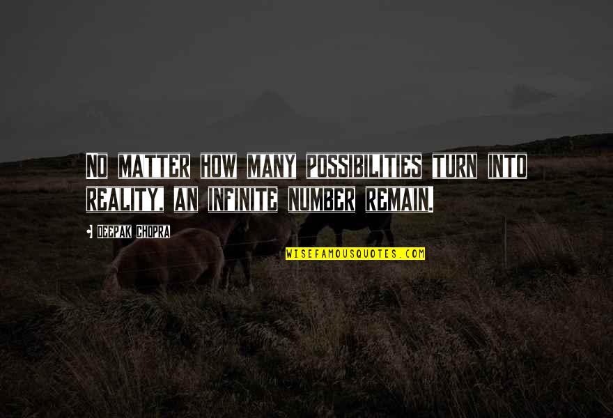 Nathalia Kaur Quotes By Deepak Chopra: No matter how many possibilities turn into reality,