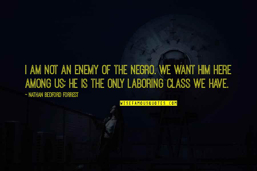 Nathan Bedford Forrest Quotes By Nathan Bedford Forrest: I am not an enemy of the Negro.